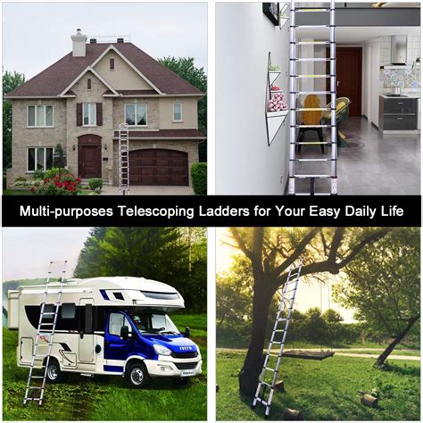 Buy Terokota 19.7FT Collapsible Telescoping Ladder, Aluminum Telescopic ...