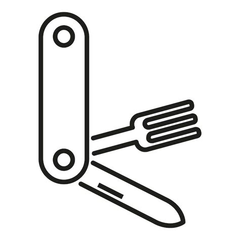 Mehrzweckwerkzeug-Symbol-Umrissvektor Messer-Multitool-Armeetasche ...