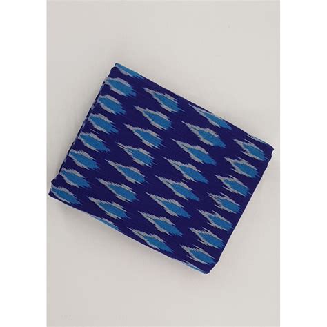 True Blue Color Handwoven Ikat cotton fabric | Vinshika Boutique