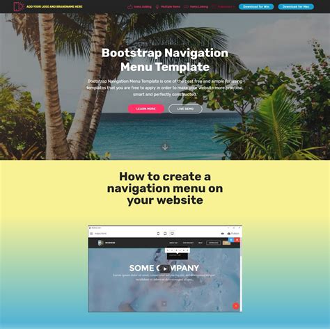 Navigation Menu HTML 的图像结果