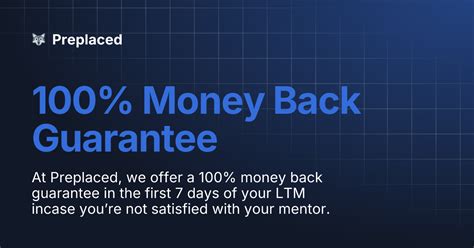 100% Money Back Guarantee | Preplaced