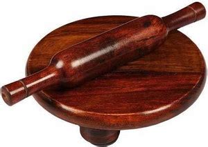 khuskart Sheesham Wooden Round Shape Chakla Belan chapati rolling board ...