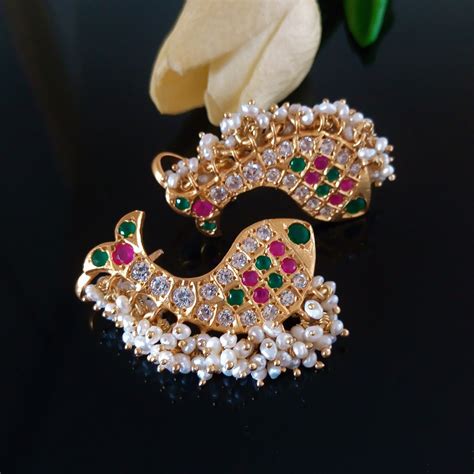 Handmade Pure Silver Fish Pearl Ear Cuffs – Enumu