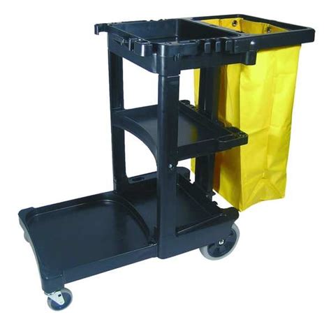 Rubbermaid Commercial Janitor Cleaning Cart with Zip Bag, 24 gal ...