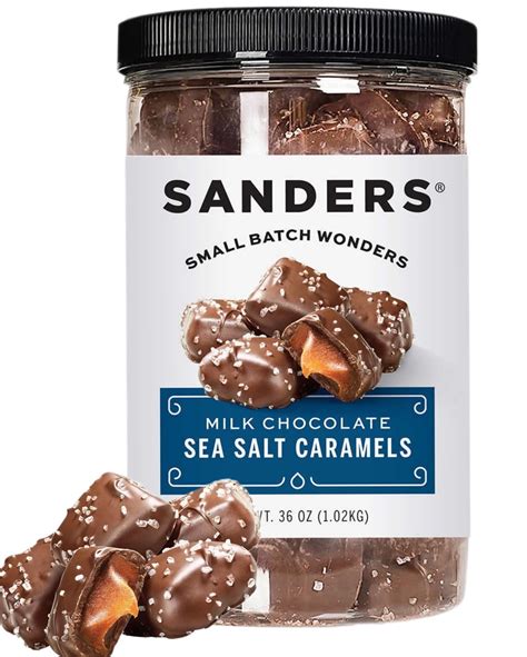 Just Grown Sanders Milk Chocolate Sea Salt Caramels, Small Batch Candies, 36 oz - Walmart.com