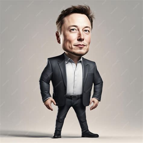 Premium AI Image | Elon Musk Small Body with big head funny picture