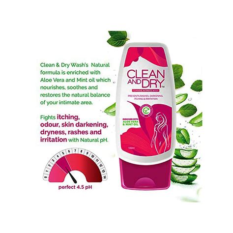 Buy CLEAN AND DRY INTIMATE WASH BOTTLE OF 190 ML Online & Get Upto 60% ...