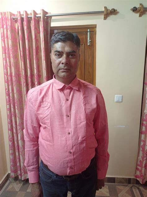 Punekar Cotton Light Pink Color Cotton Linen Formal Shirt for Men's.