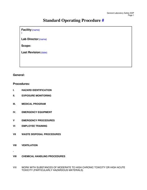 Standard Operating Procedure Examples 的图像结果