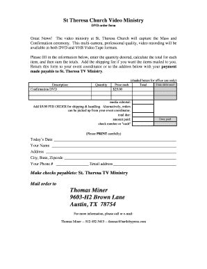 Fillable Online Confirmation Order Form Fax Email Print - pdfFiller