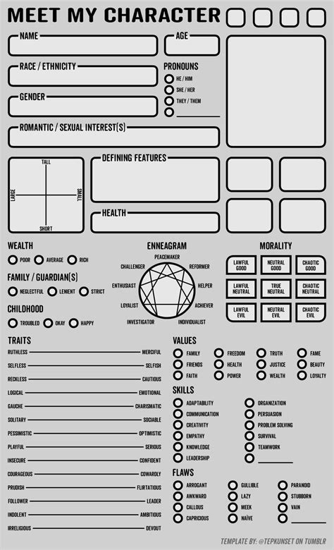 Oc Character Sheet