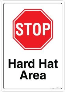 Safety Sign Store Stop: Hard Hat Area Emergency Sign Price in India ...