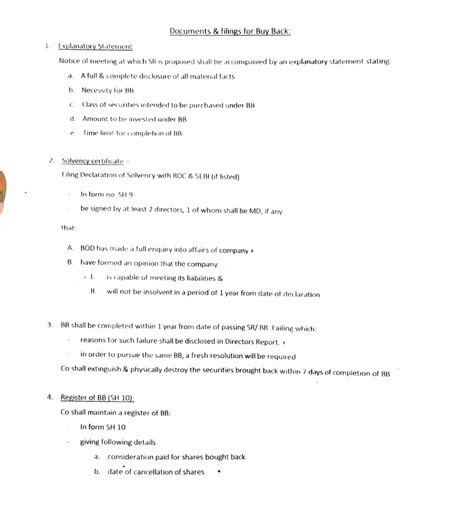 Documents anf filings for buyback - Doc um e nt s & filing s fo r Buy ...