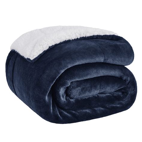 Bedsuresherpa Fleece Throw Blanket Fluffy Microfiber Solid Blankets For ...
