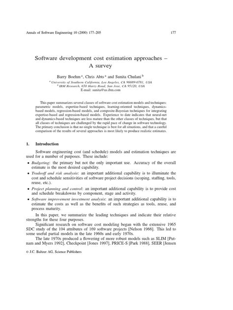 The Algorithm of Cost Modelling and Its Difficulties in Software Engineering 的图像结果