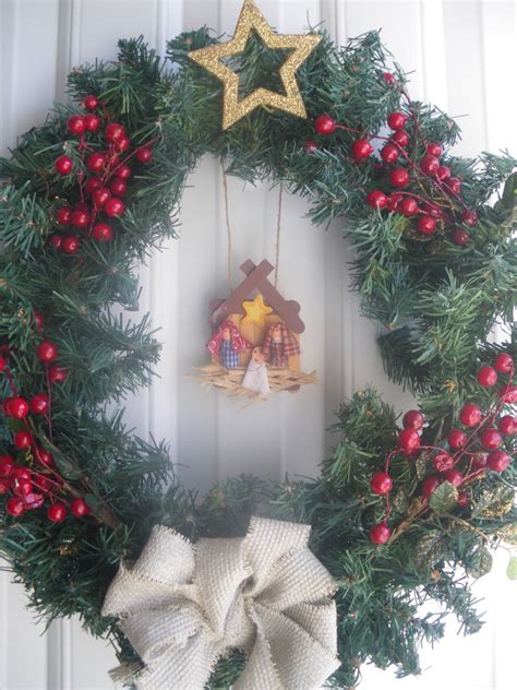 Nativity Wreath DIY 的图像结果