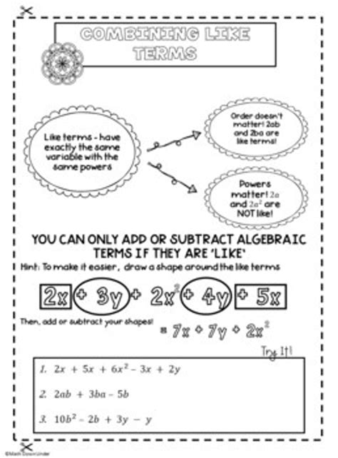 Combining Like Terms for Beginners 的图像结果