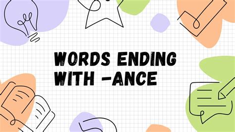 150 Words Ending with ance | 2026