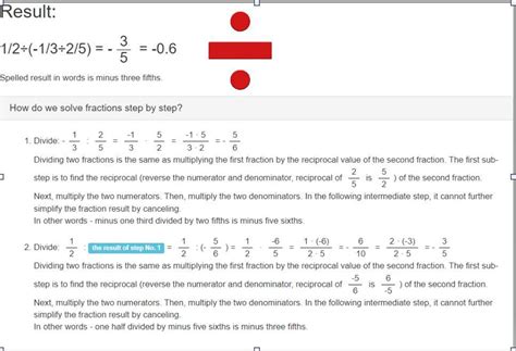 Find 1/2÷(-1/3÷2/5)= ? - Brainly.in