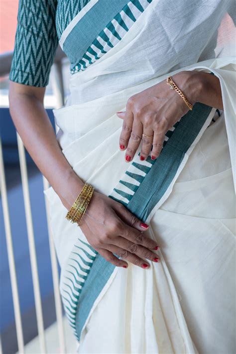 Basilica Green – Kerala Kuthampully Cotton Saree | Aadya