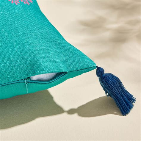 Buy Glance Floral Embellished Filled Cushion - 40x40cm from Home Centre ...