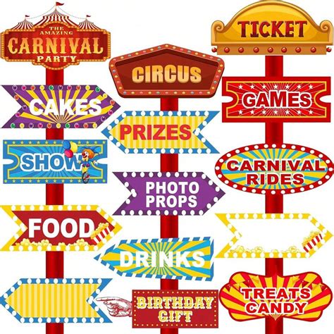 Circus Party Decoration Circus Photo Booth Props Carnival Party ...