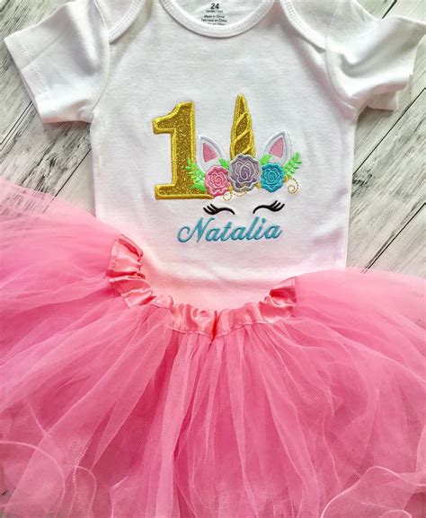 Unicorn 1st Birthday Set With Tutu, Unicorn First Birthday Outfit ...