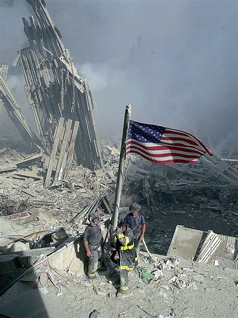 9 11 Firefighters Raising Flag