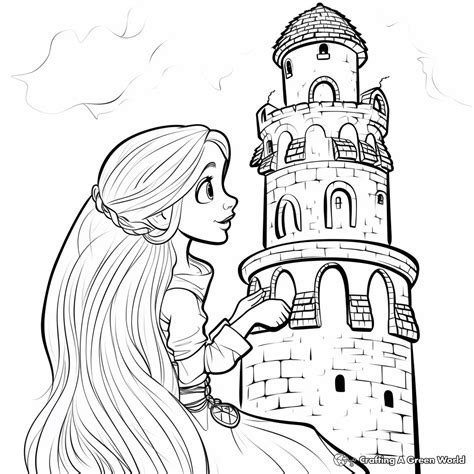 Free Rapunzel Tower Coloring Pages