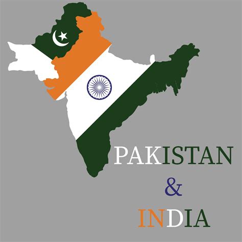 free vector Pakistan and India map with Flag 20543399 Vector Art at ...