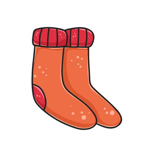 Pair of knitted woolen socks cartoon clipart 11858848 Vector Art at ...