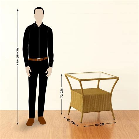 Buy Helios Brezza Plato 2-Seater Tea Table Set - Yellow from Helios by ...