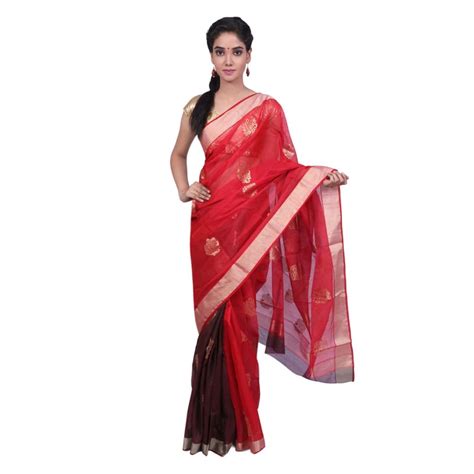 HANDLOOM CHANDERI SAREE WITH BLOUSE (SKU - 1SC103080621 SAREE- 54)