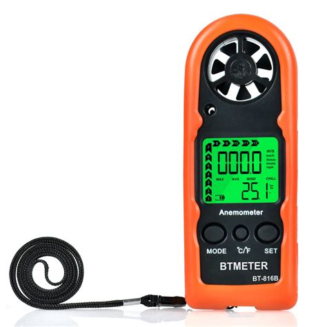 Buy BTMETER BT-816B Handheld Anemometer, Compact Digital Wind Speed ...