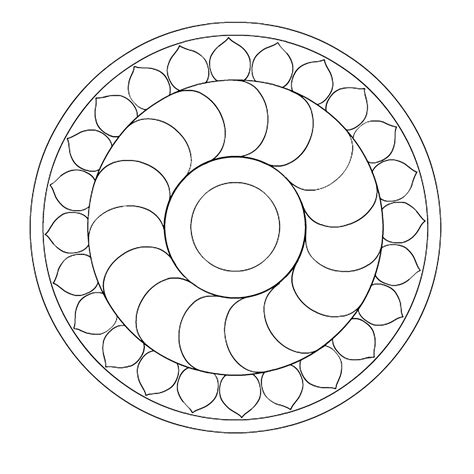 Easy Printable Easy Mandala Coloring Pages