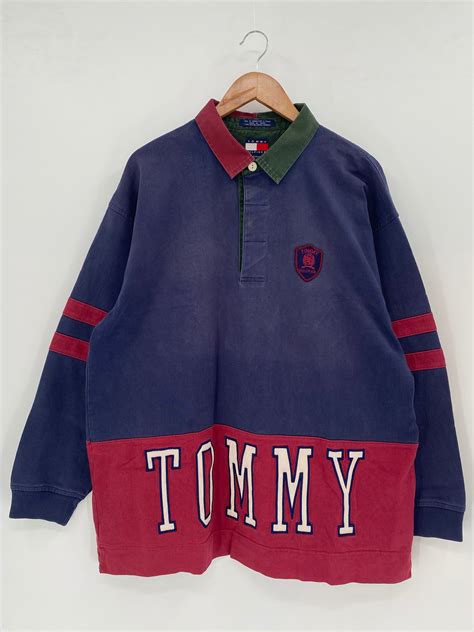 90's TOMMY HILFIGER Size XL Vintage Rugby Shirt / A3498 – FISHTALE VINTAGE