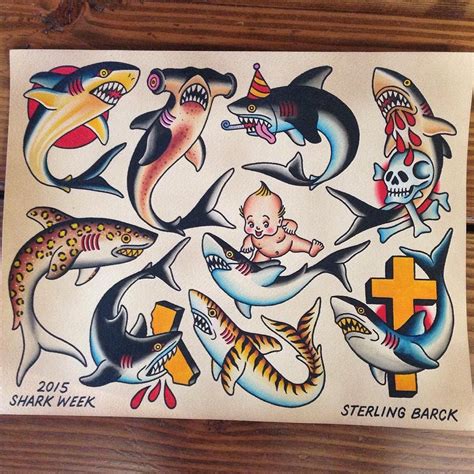Traditional Shark Tattoo Stencil: Timeless Design for Bold Body Art