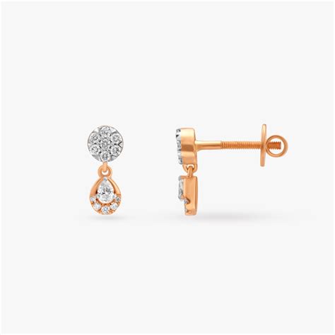 Contemporary Sheen Diamond Drop Earrings