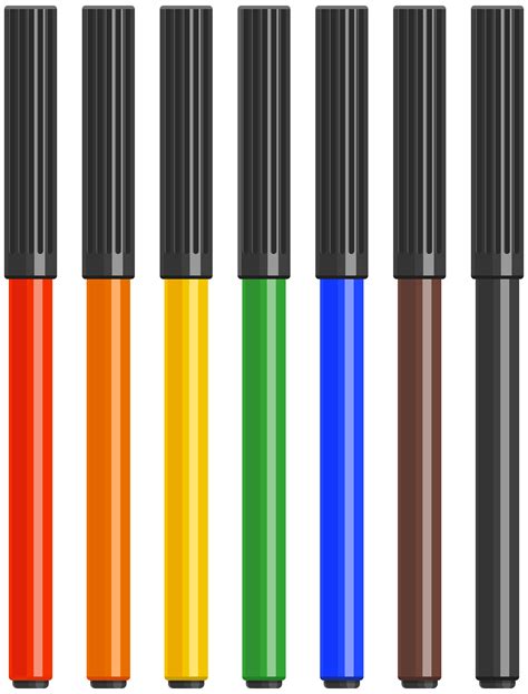 Multi Colored Markers PNG Clip Art Image | Gallery Yopriceville - High ...