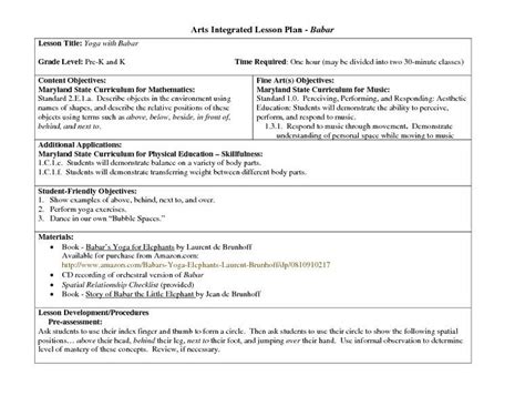 Image result for Integrated Lesson Plan Examples