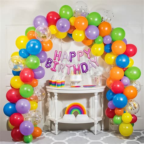 SpecialYou Rainbow Theme Birthday decoration items kit for Kids ...