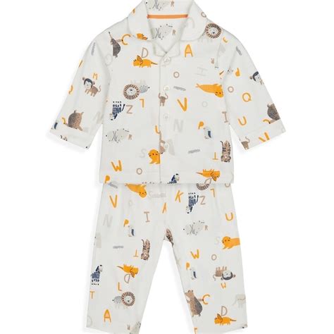 Buy Boys Full Sleeves Pyjama Set Animal Print - White Online at Best ...