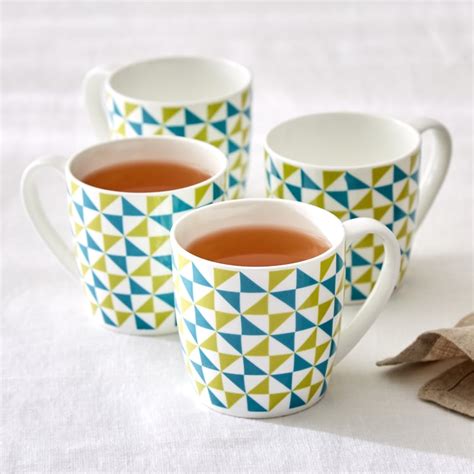 Buy Corsica Heva Set of 4 Bone China Printed Mugs - 240ml from Corsica ...