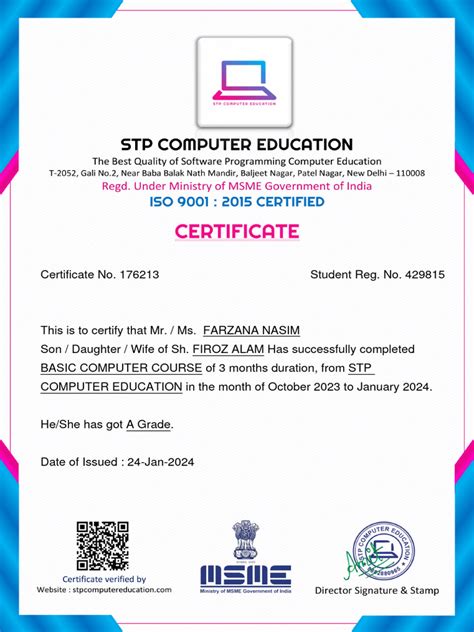 Image result for Basic Computer Certificate