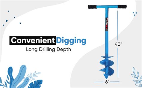 REDBUILD™ Earth Auger Hole Digger 6 Inches, Farming Tools for ...