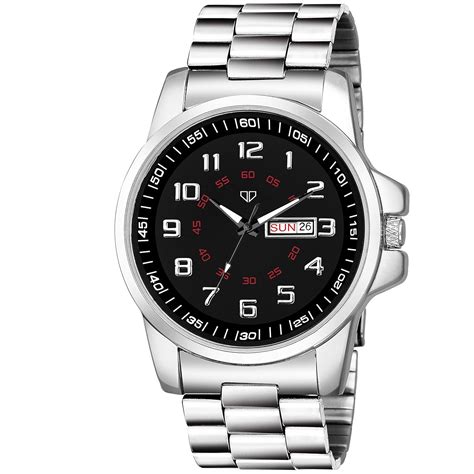 Walrus Men's Watch Black Dial Silver Metal Chain Strap Stylish Design ...