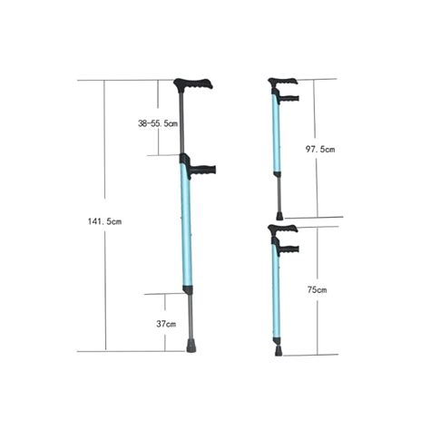 Buy Crutches for Adults, Ergonomic Underarm Crutches, Adjustable Height ...