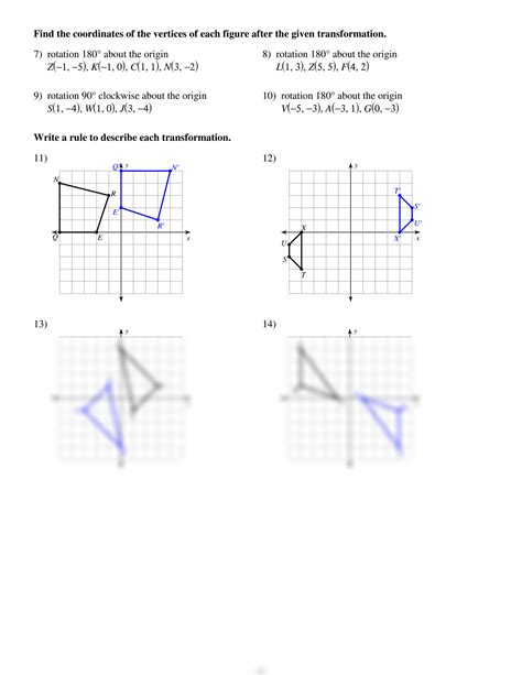 Image result for Rotation Practice Worksheet Answer Key
