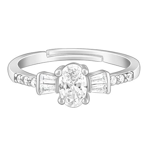 GIVA 925 Silver Winged Oval Ring, Adjustable | Gifts for Women and ...