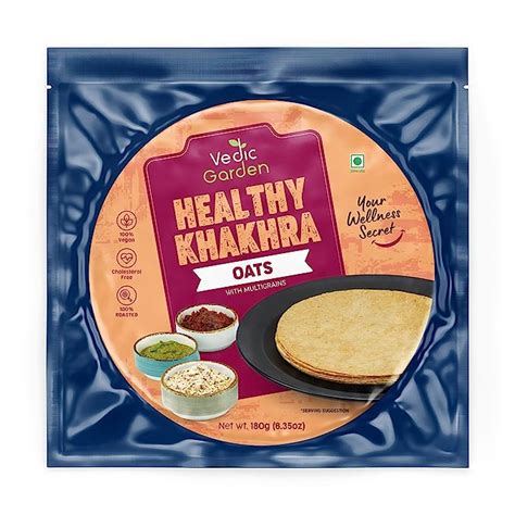 Vedic Garden Oats Healthy Khakhra With Multigrains, 180 GM | Indian ...